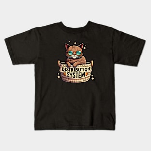 Cat distribution system Kids T-Shirt